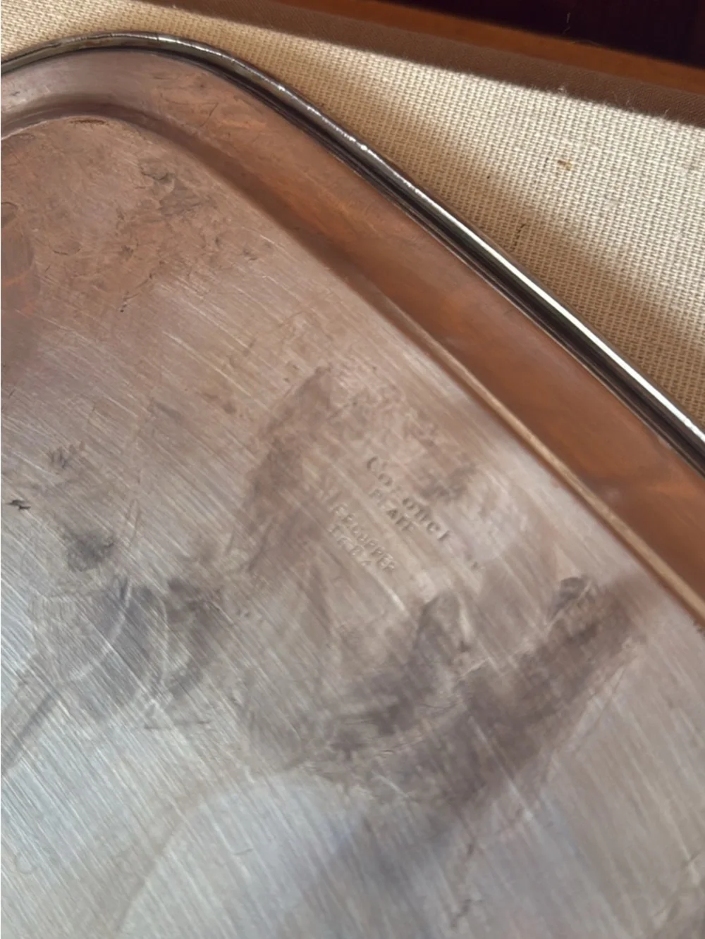 Embossed Silver Plate Vanity Tray, Antique Victorian Decor, Cottage Core